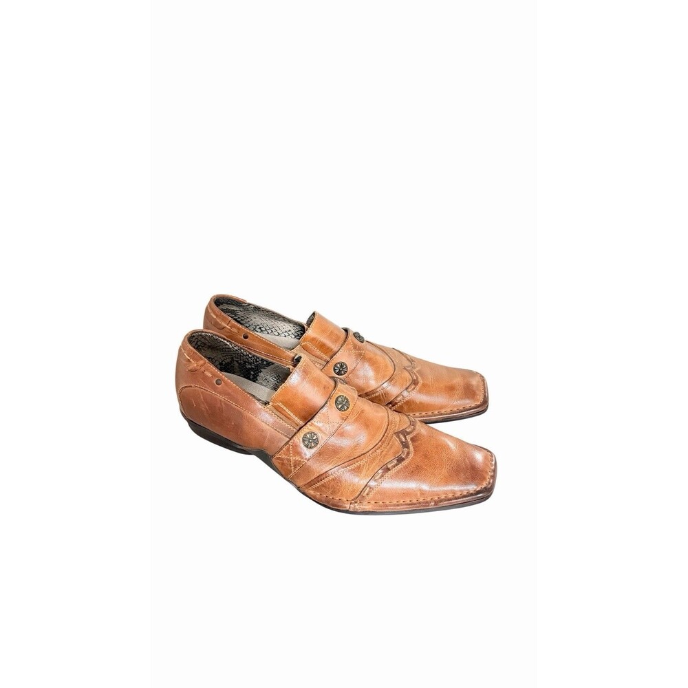 Mark Nason Lounge U Rock Studded Loafers Shoes Brown Leather Sn71790 - Sz 10.5 View 3